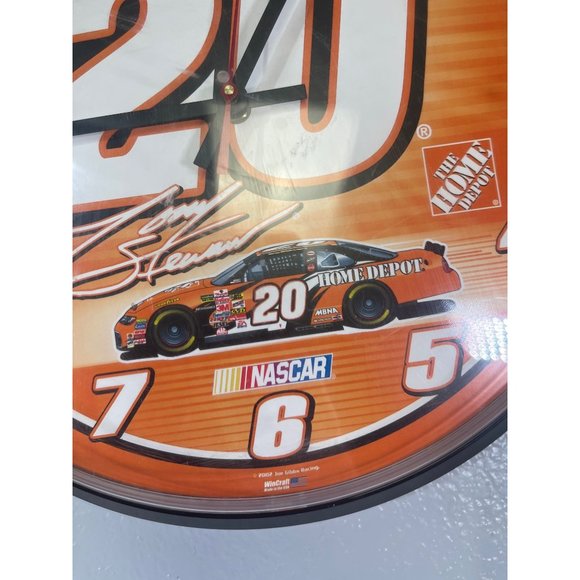 Vintage Nascar 20 Tony Stewart Home Depot Clock 2002 Wincraft Made in USA - Picture 2 of 5